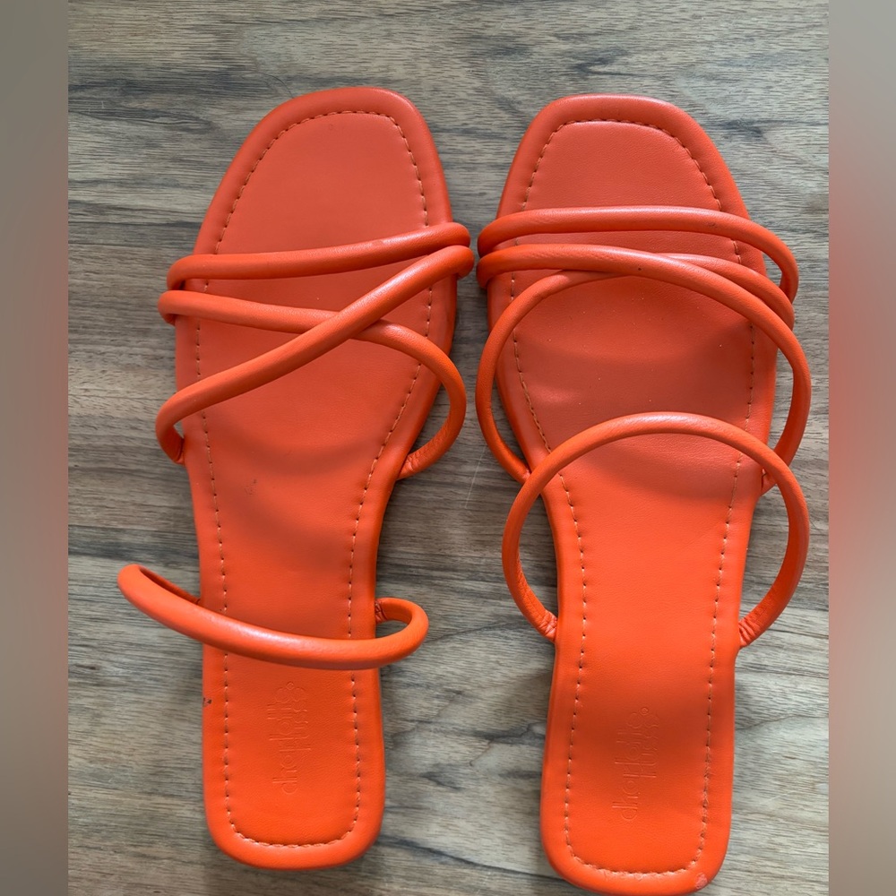 Charlotte Russe Vibrant Orange Sandals